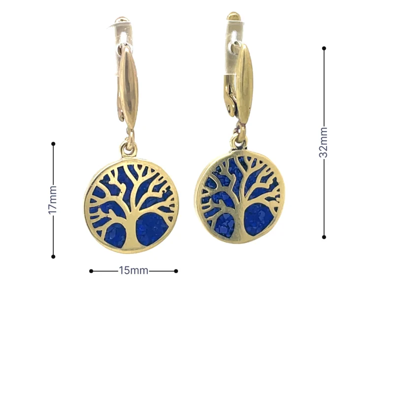 Brass Micro Mosaic Earring - Image 3